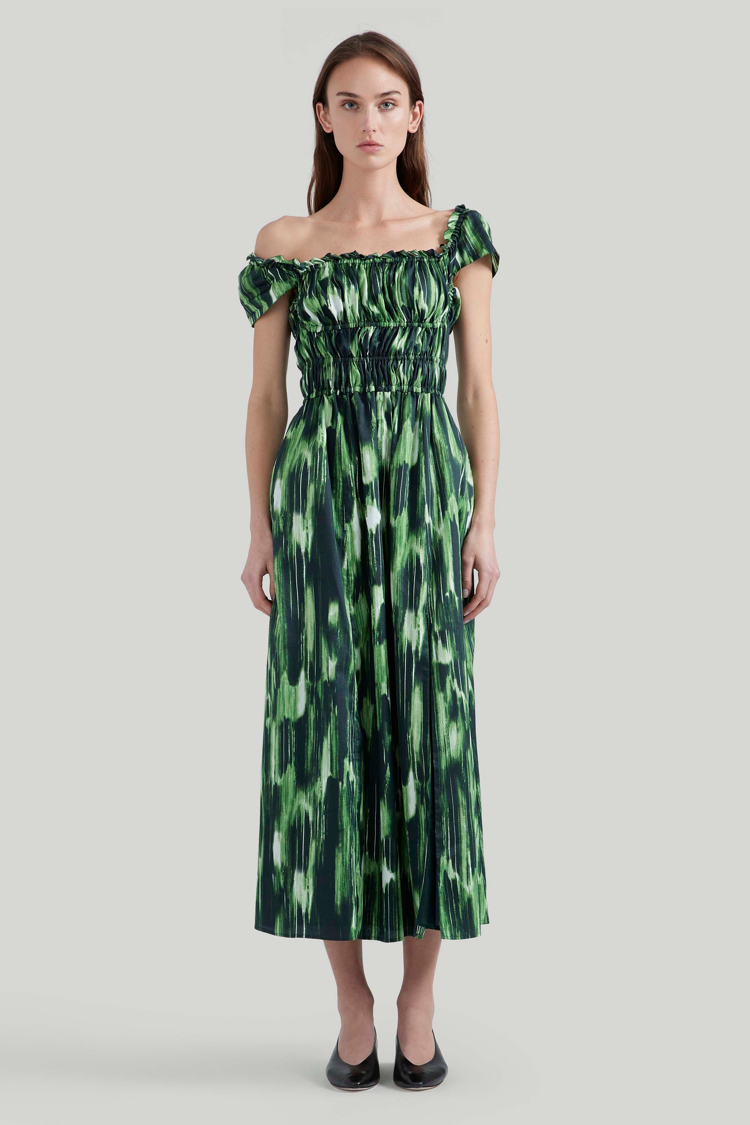 Shop Altuzarra 'lily' Dress In Verdelite