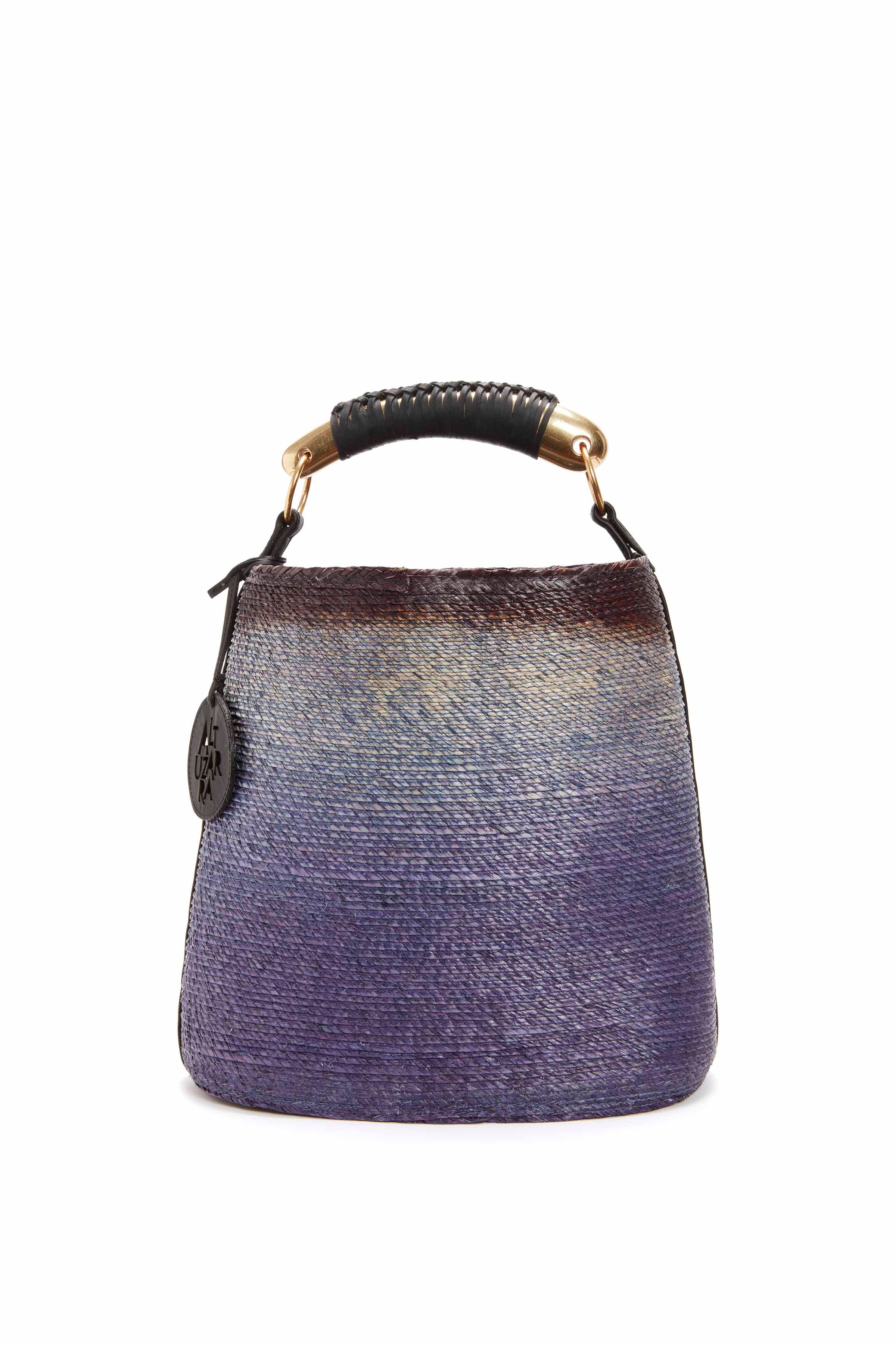 Altuzarra_'Watermill' Bag Metal Handle_Denim Shibori