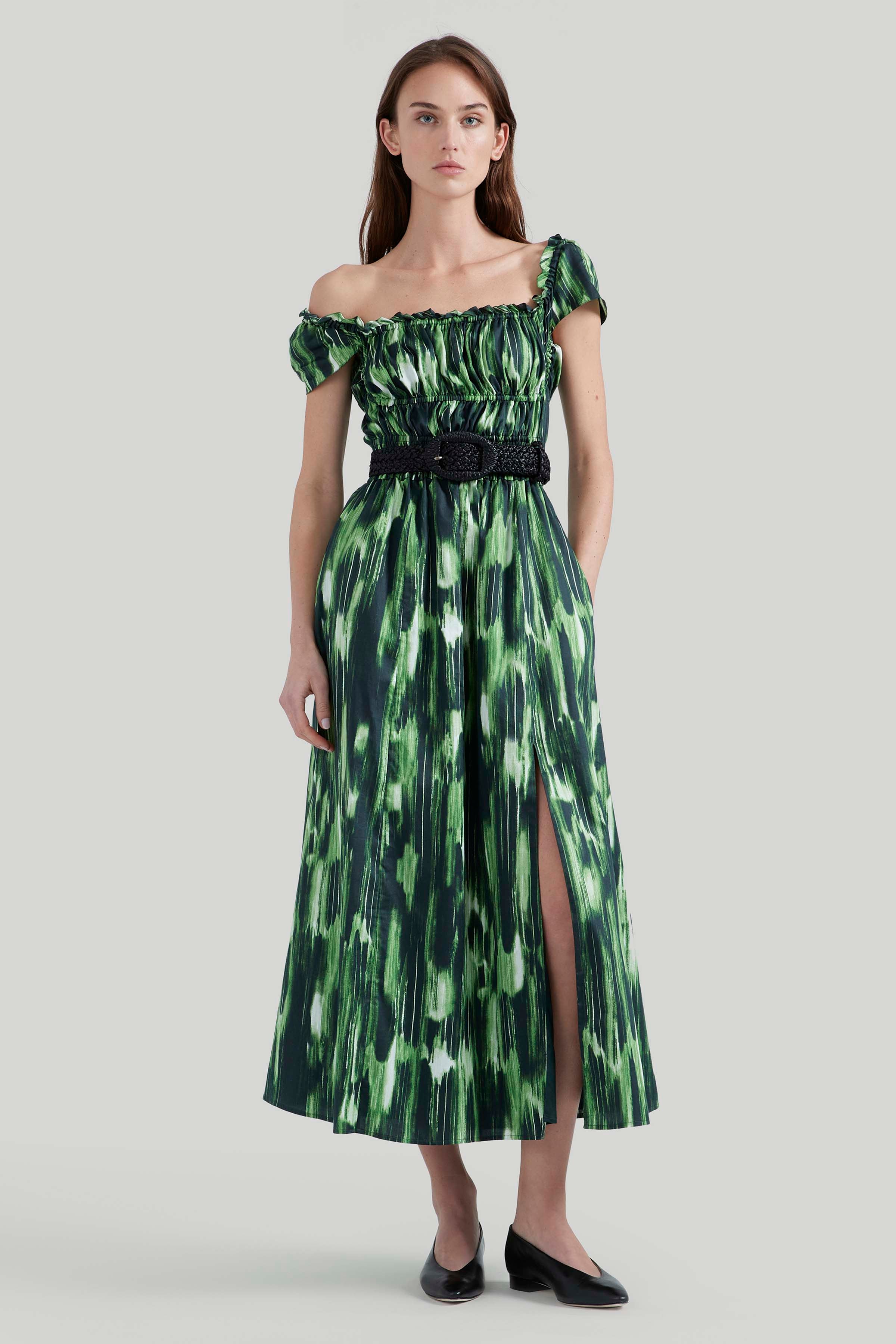 Shop Altuzarra 'lily' Dress In Verdelite