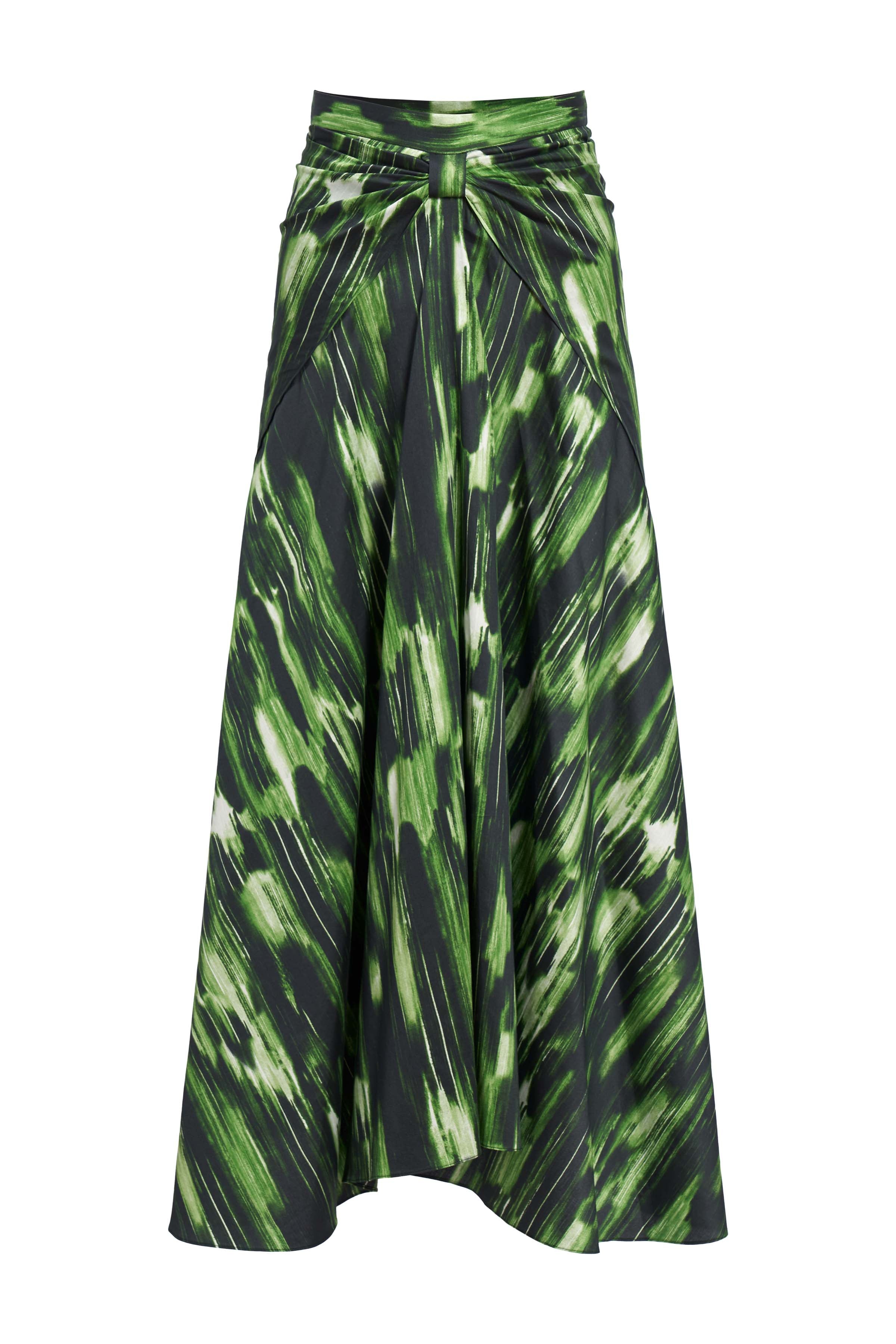 Shop Altuzarra 'kalliope' Skirt In Verdelite