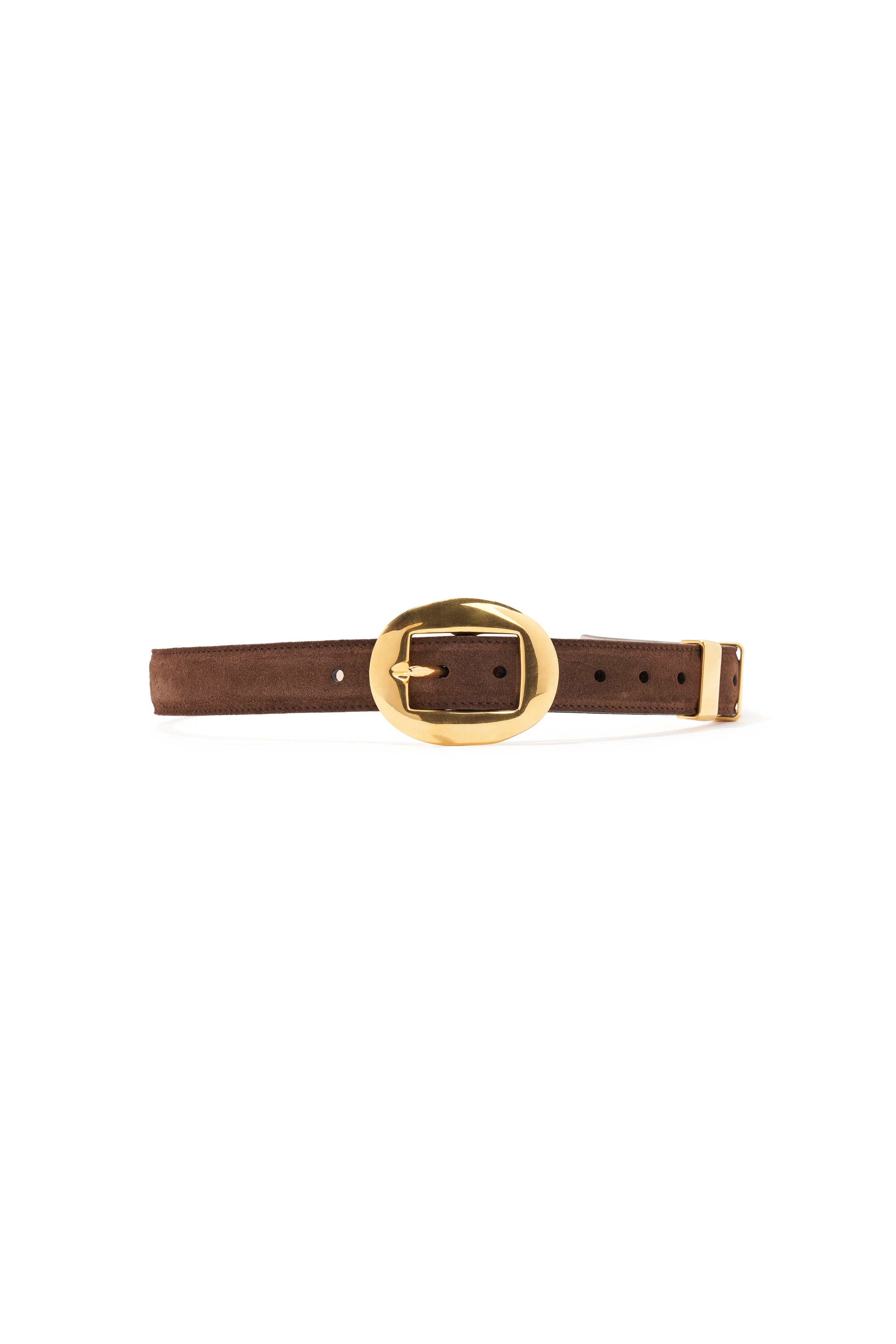 Altuzarra 'vintage' Brass Buckle Belt In Brown
