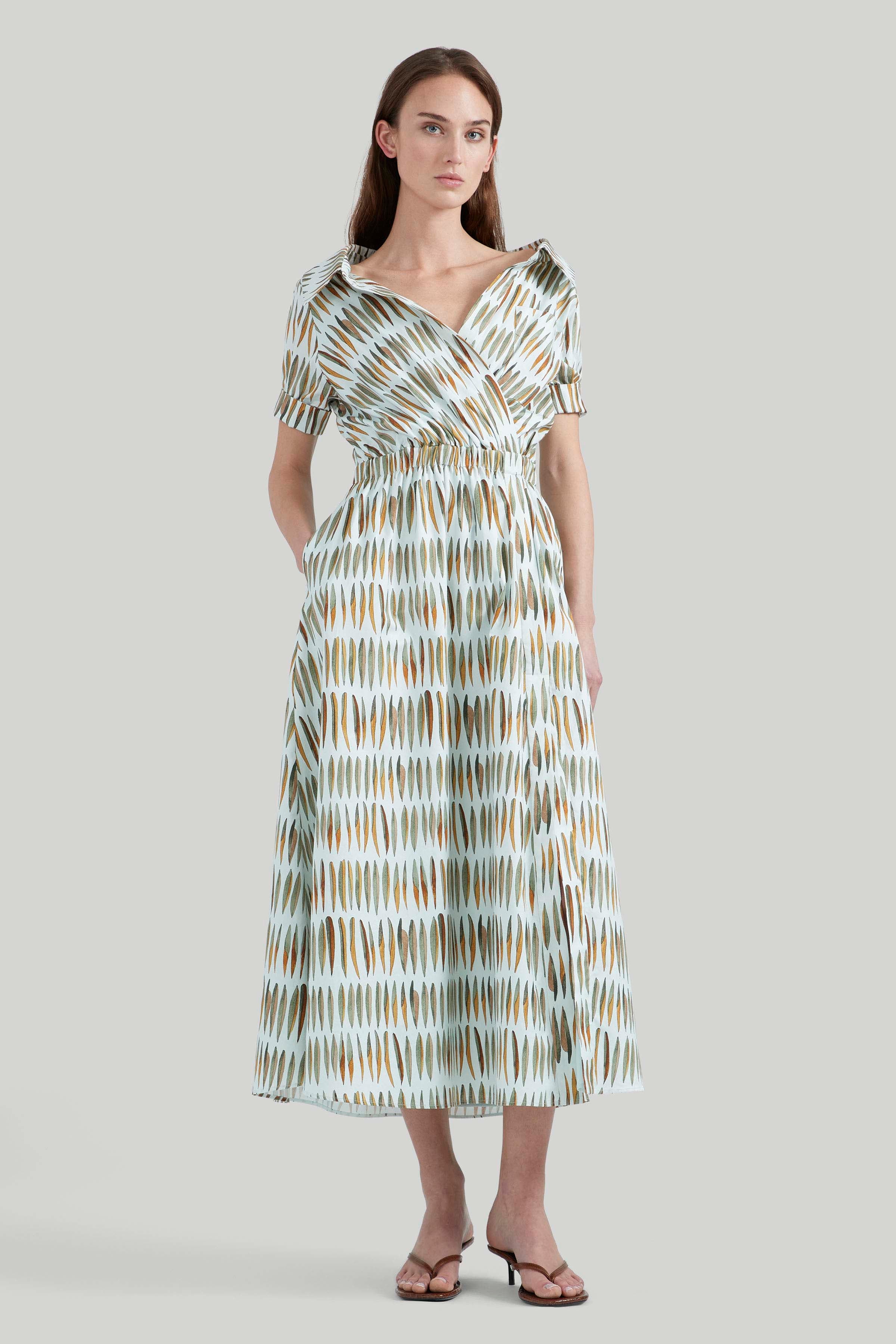 Shop Altuzarra 'lydia' Dress In Murmur Brushed Leaves