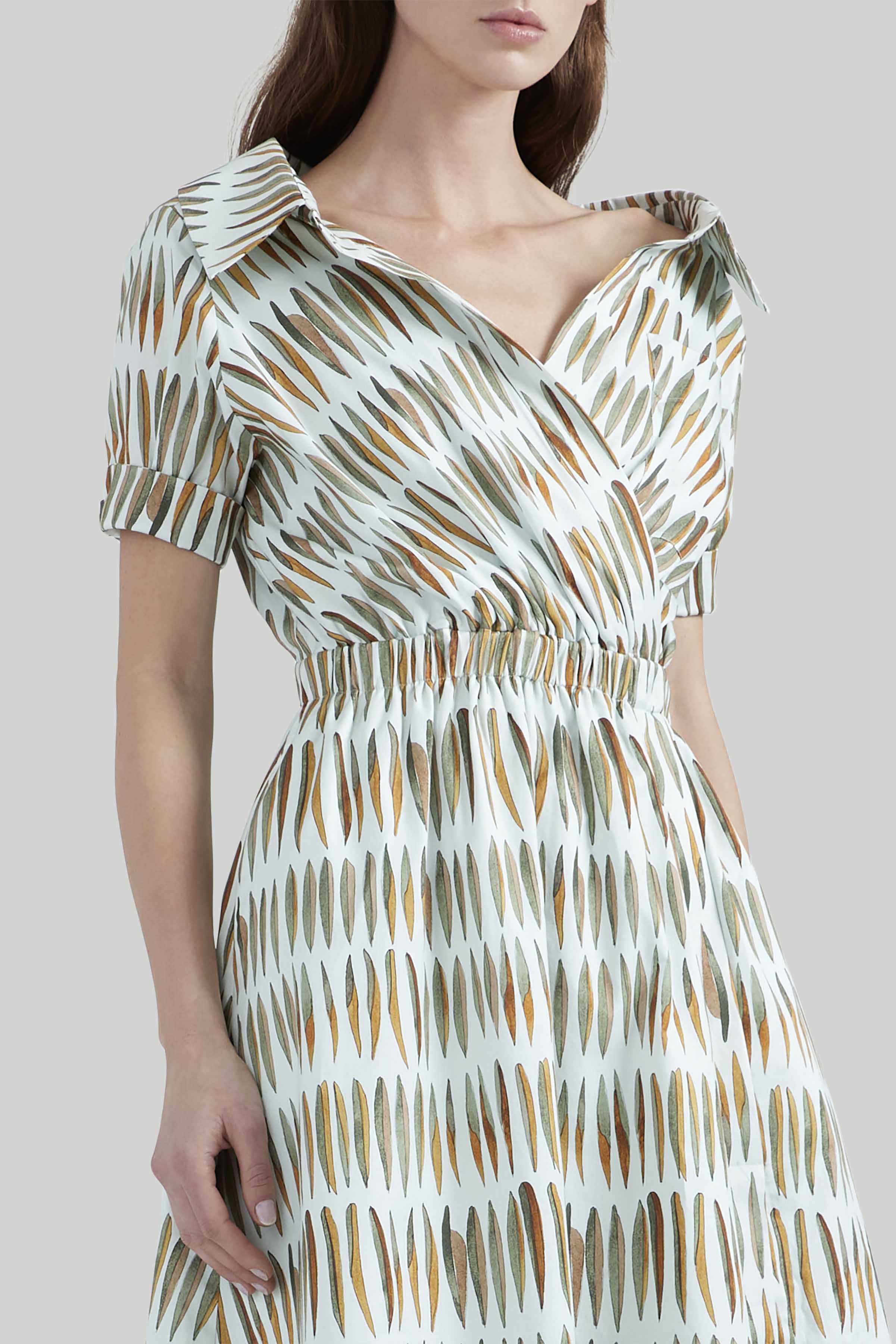 Shop Altuzarra 'lydia' Dress In Murmur Brushed Leaves