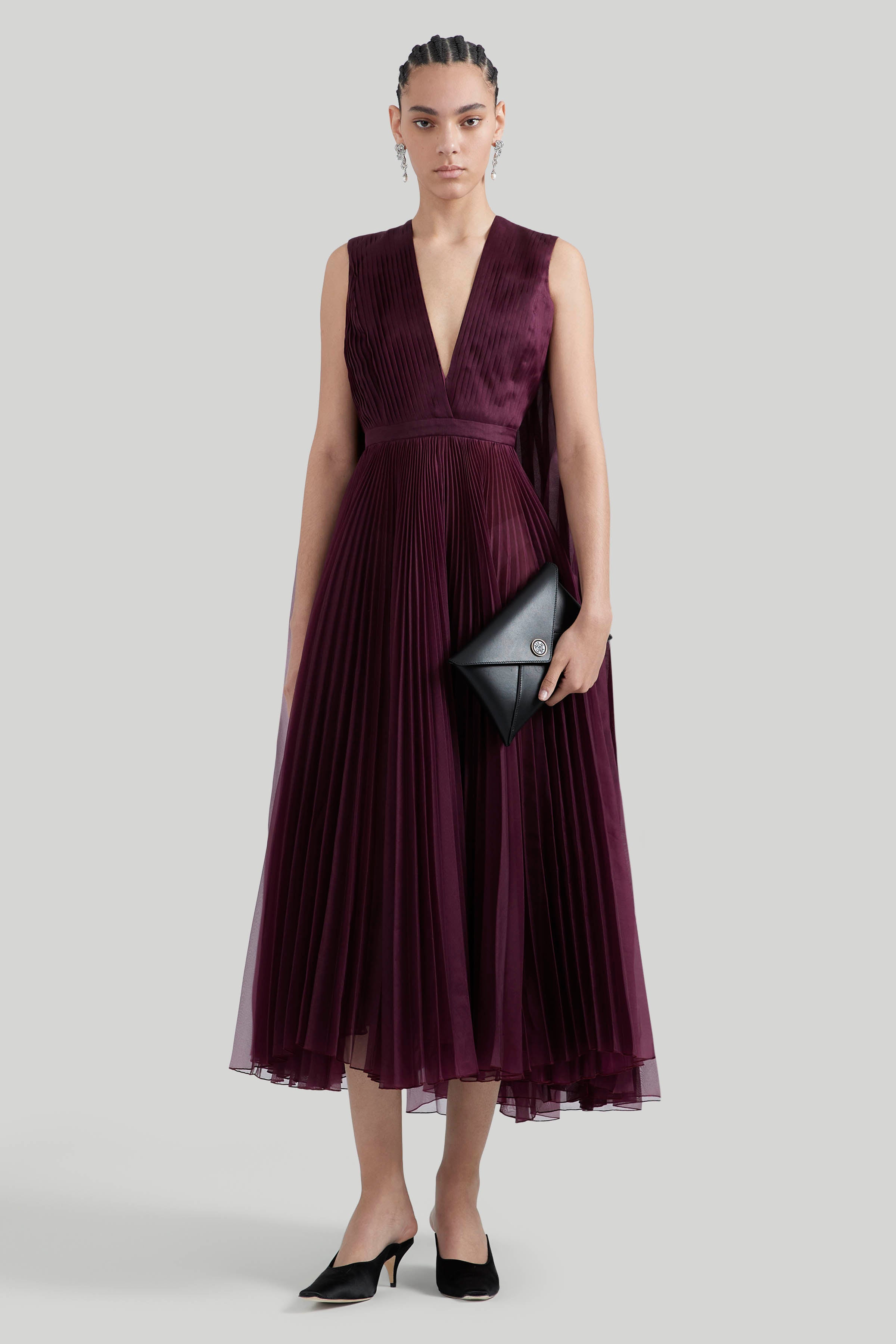 Shop Altuzarra 'pamela' Dress In Bitter Cherry