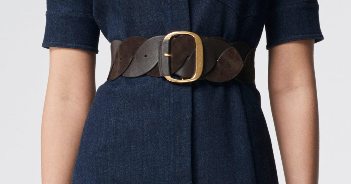 Twist leather belt