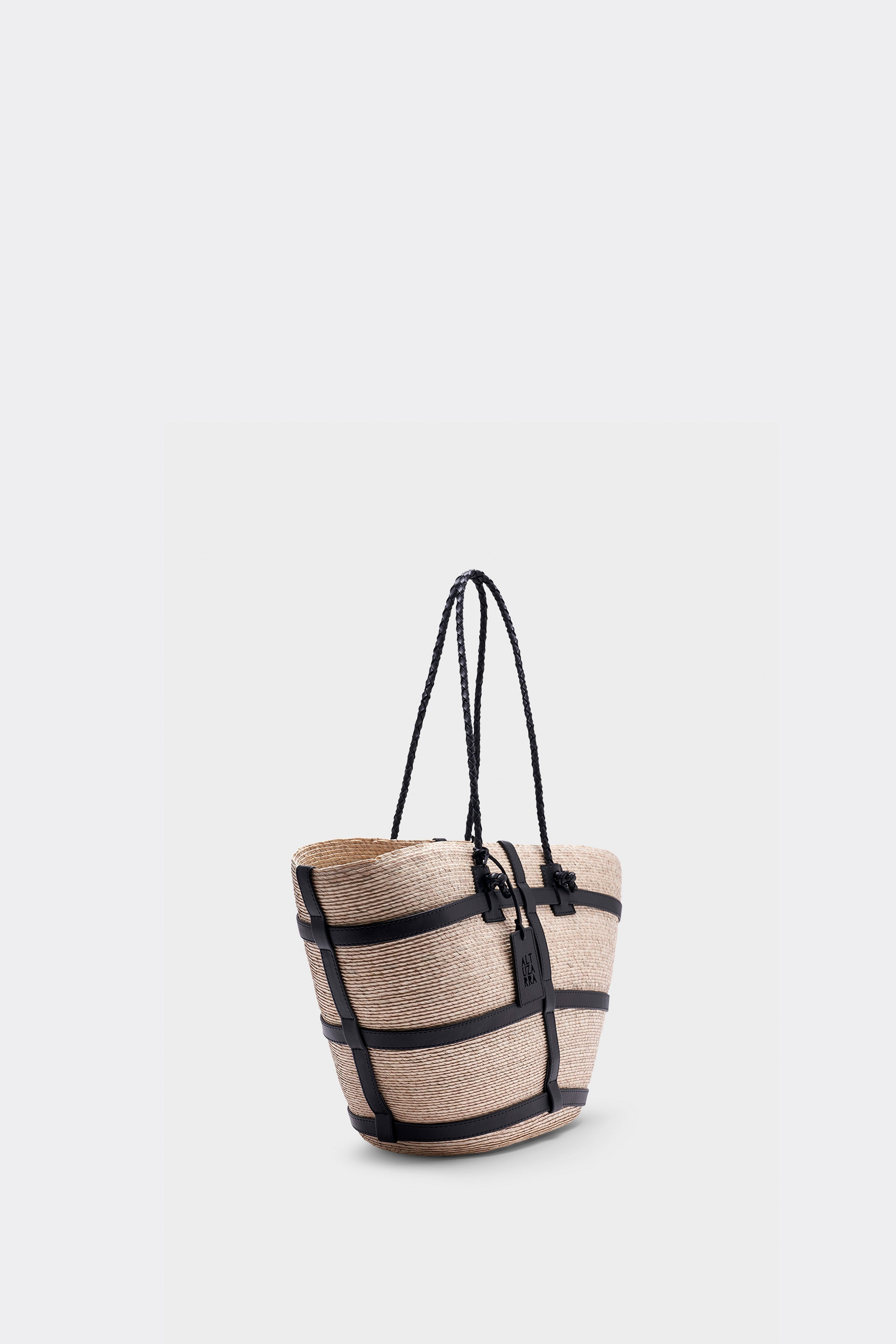 The 'Watermill collection of expertly crafted, natural raffia bags