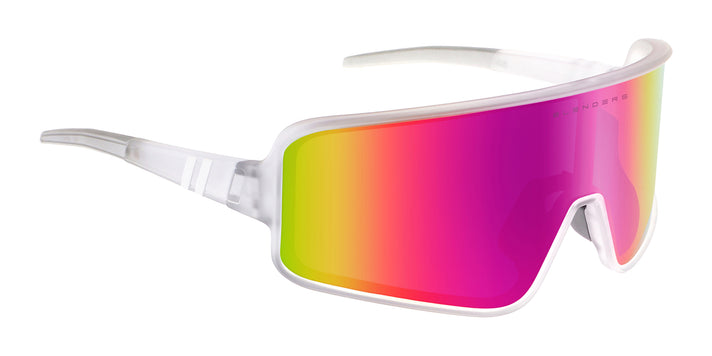 Platinum Sky Wrap Around Sunglasses - Polarized Full Shield Pink Lens ...