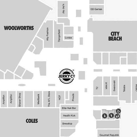 The Jerky Co Garden City Store Map