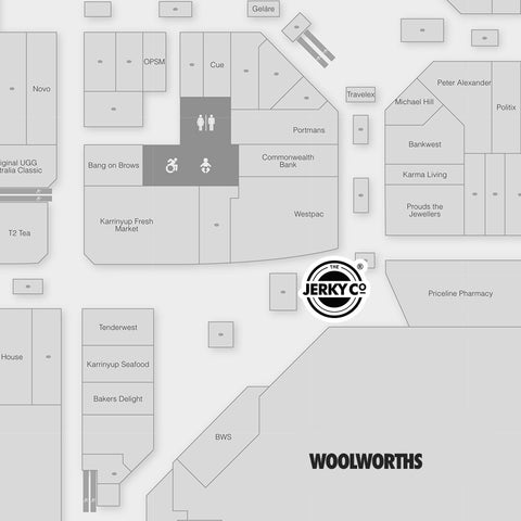 The Jerky Co Karrinyup Store Map