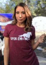 Load image into Gallery viewer, Spin &#39;Em Rodeo Ladies Muddy Horse Tee