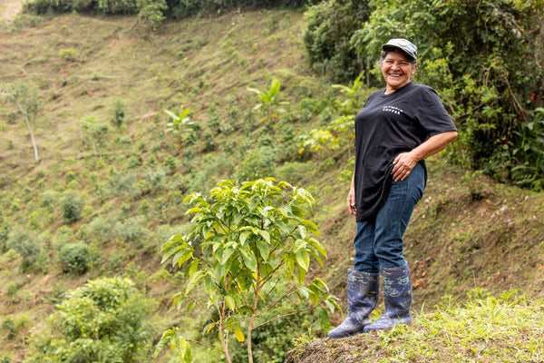 Amparo Pajoy, a coffee producer in San Sebastian de la Plata, Colombia