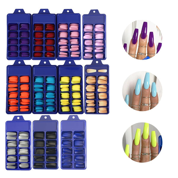 100pcs Box Fake Nails Matte Acryl Nagel Tips Fashion The Cheaper Store Center