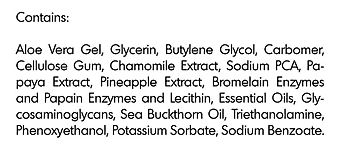Herbal Peeling Gel Ingredients