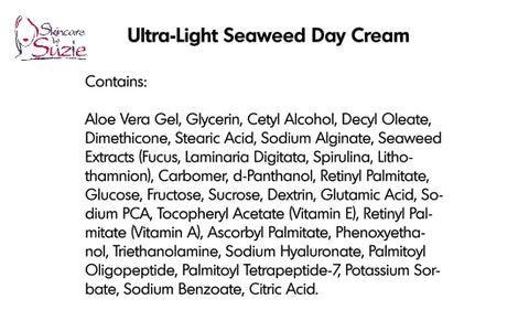 Ultra-Light Seaweed Cream Ingredients