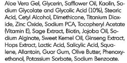 Glycolic Mask Ingredients