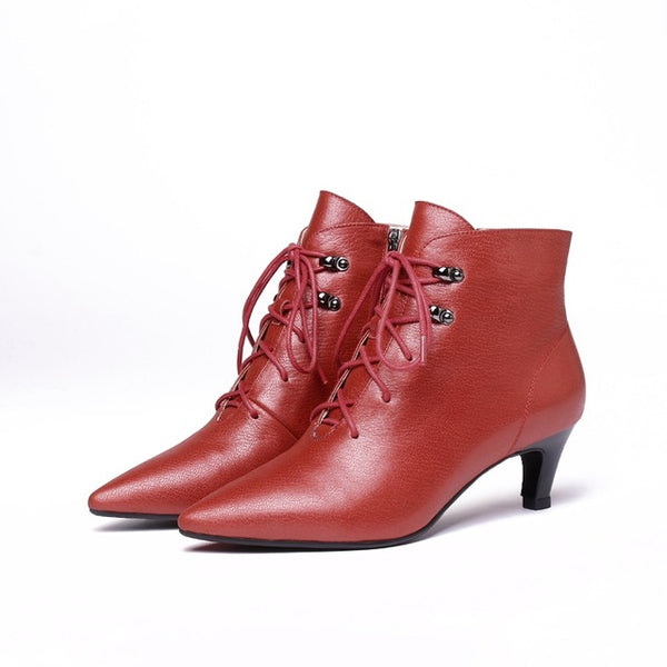 women's lace up dress boots