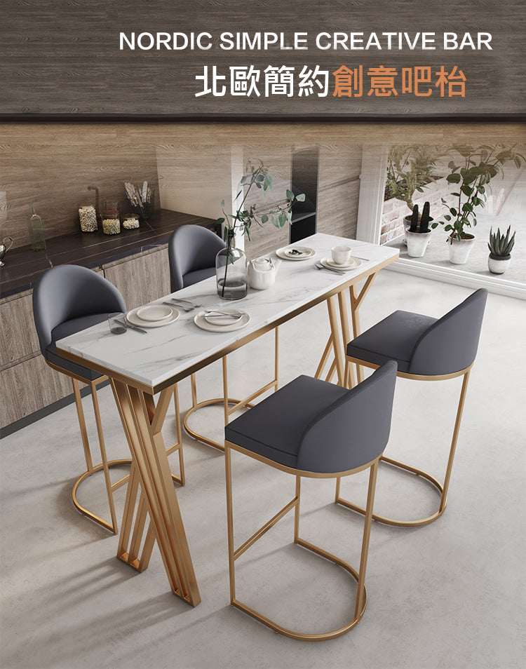 高 吧檯 強化玻璃 E1 環保板材 人造皮 仿皮 鋼腳 實木腳 板腳 吧椅 high bar table desk furniture