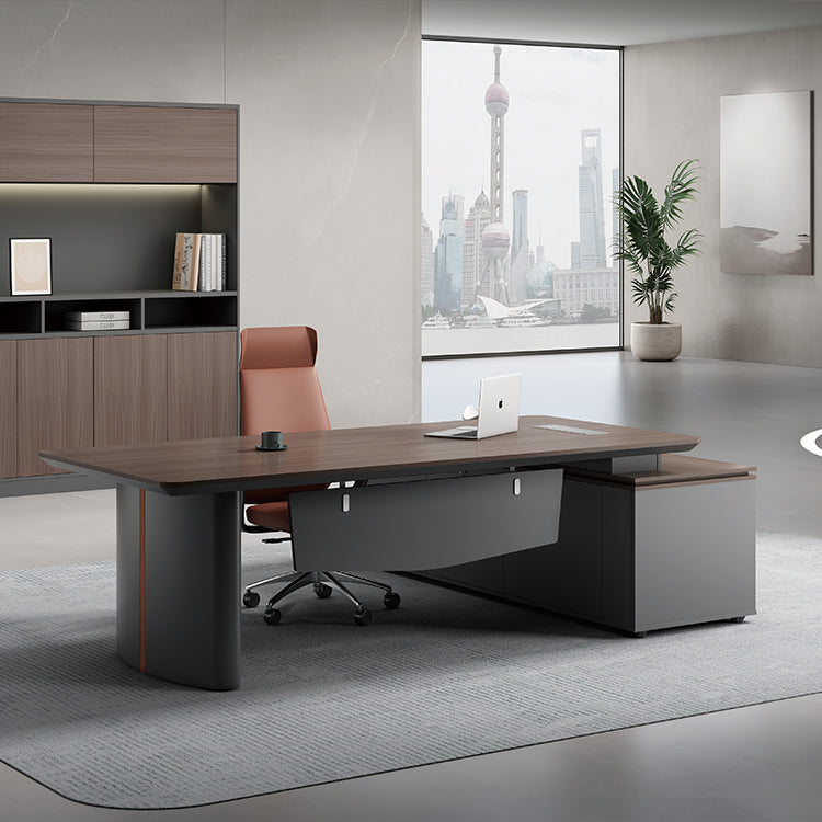 主管檯 E1 環保板材 鋼腳 實木腳 板腳 側櫃 executive manager boss table desk furniture