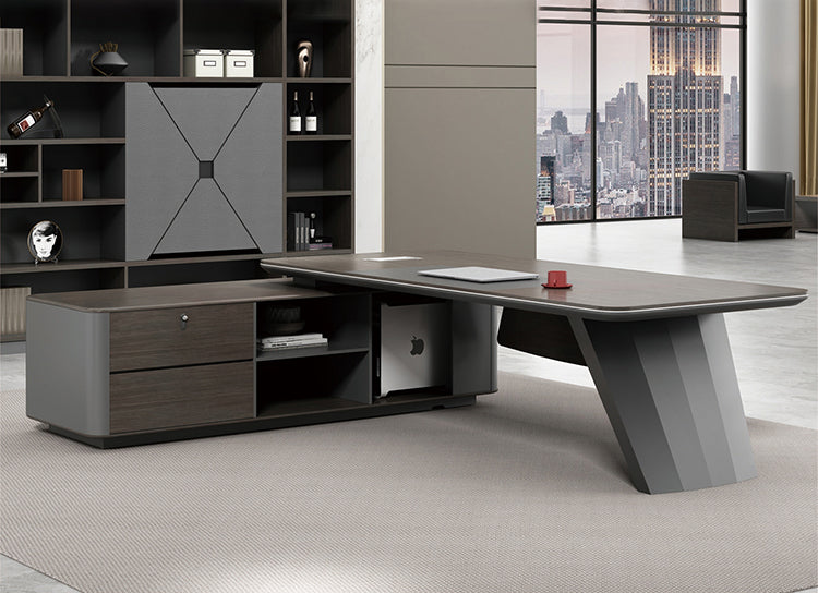 主管檯 E1 環保板材 鋼腳 實木腳 板腳 側櫃 executive manager boss table desk furniture