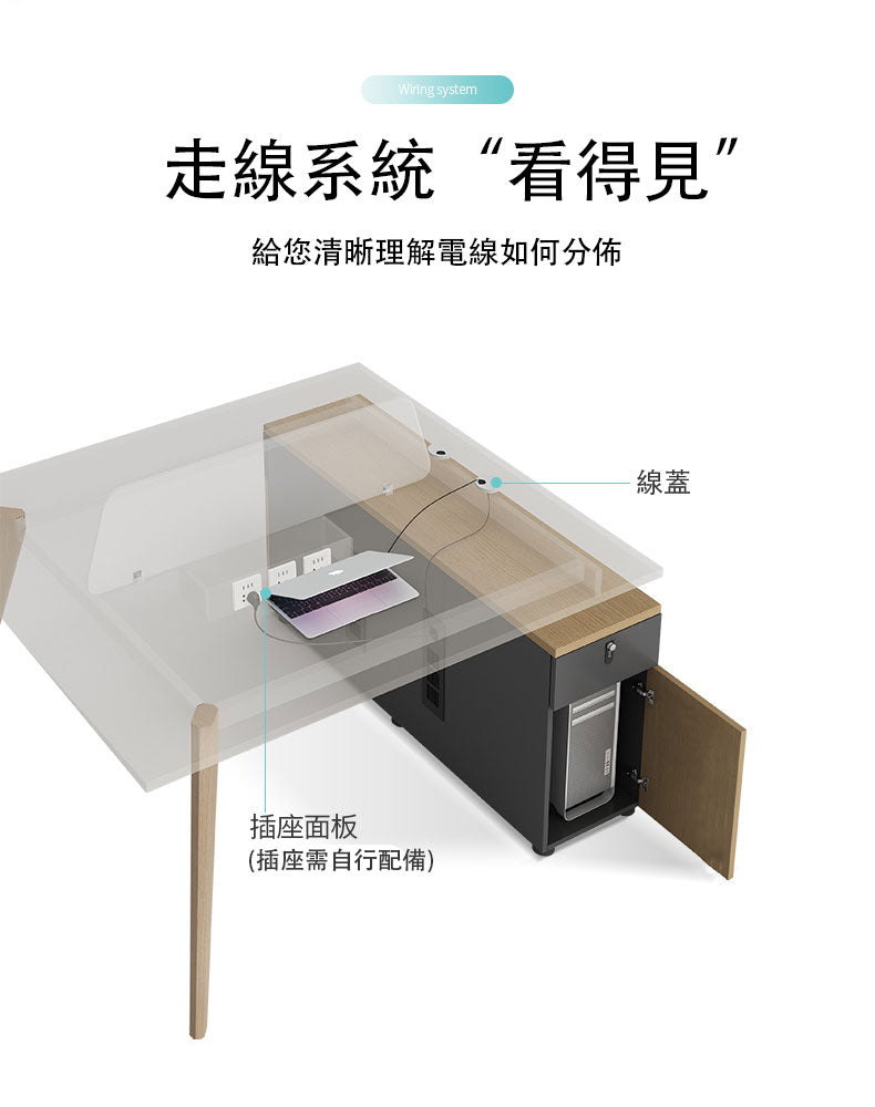 辦公檯 寫字檯 工作檯 E1 環保板材 鋼腳 實木腳 板腳 上線 屏風 側櫃 活動櫃 staff desk table workstation office furniture