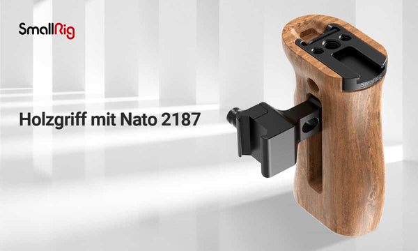 Boční grip fotoaparátu, dřevěný grip SmallRig s Nato 2187B