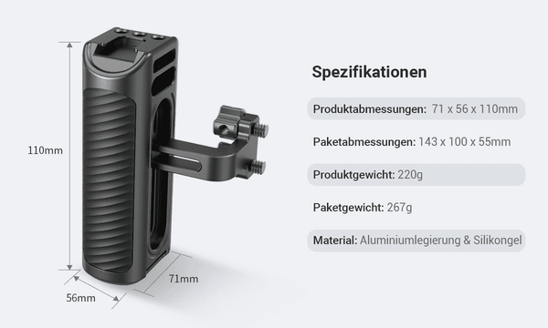 Smallrig Nikon tillbehör, sidogrepp, videotillbehör