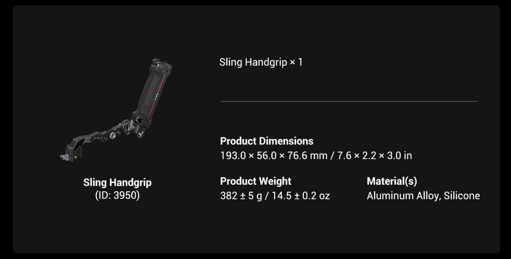 Handgriff Slink 3950 für DJI RS Gimbal