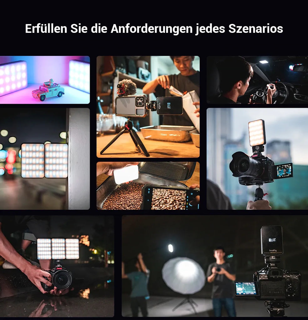 Luz LED RGB para fotografía, luz de vídeo, lámpara para cámara, SmallRig 3290, RM75