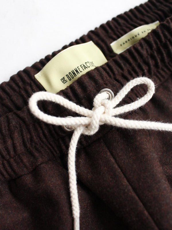 DE BONNE FACTURE CHESTNUT RELAXED TROUSERS