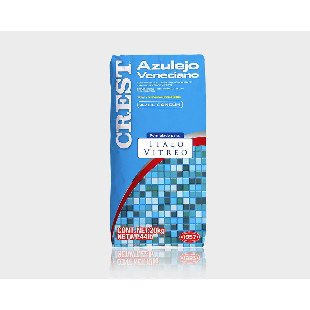 Pega Veneciano Italo Vitreo By Crest. Saco 20 kg Color Negro* – Encoagua |  Todo para albercas