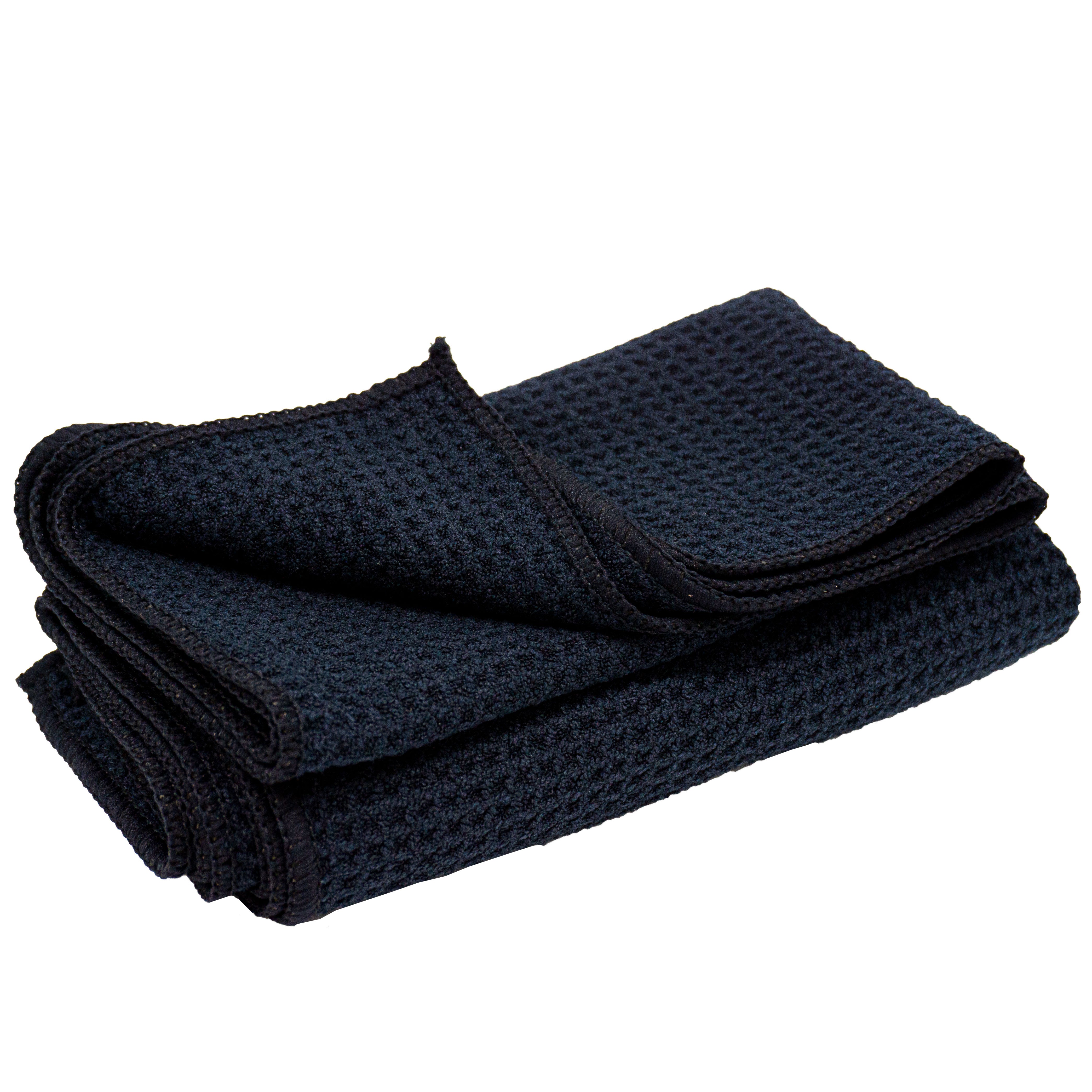 Premium Plush 16 x 24 Microfiber Towel Black