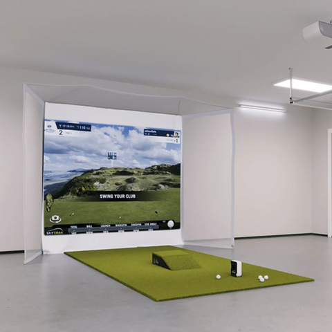SkyTrak HomeCourse Retractable Golf Simulator Bundle