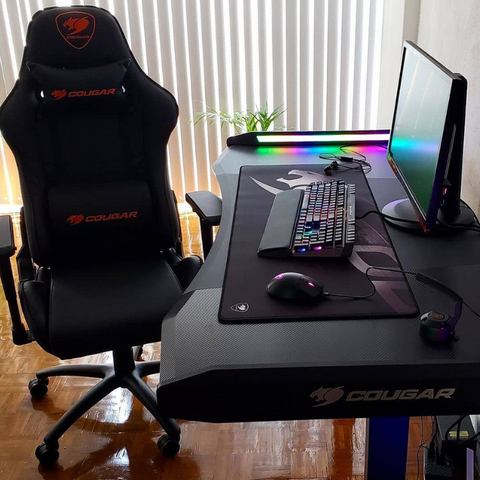 Cougar gaming chair and desk