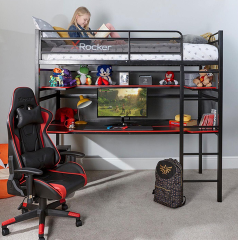 X Rocker Battlestation Gaming Bunk Bed & Desk