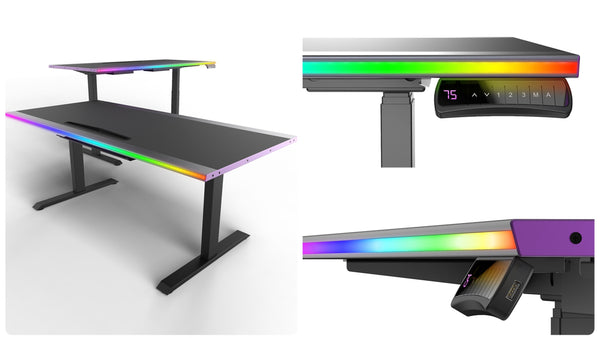 Light up the opposition with the Cooler Master GD ARGB Series Gaming Desks