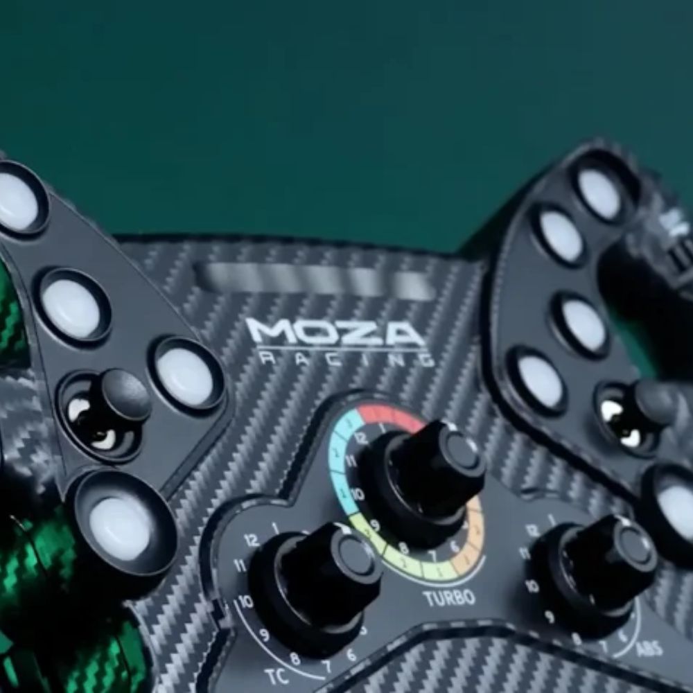 MOZA Racing KS racing wheel close up