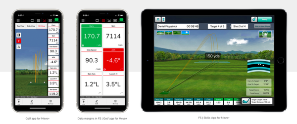 Flightscope Mevo+ interface and app