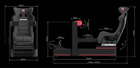 TR160 MK4 Racing Simulator Dimensions