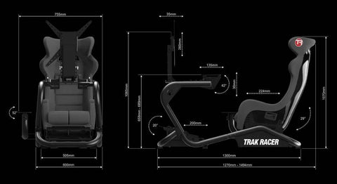 TR8 Pro Racing Simulator Dimensions