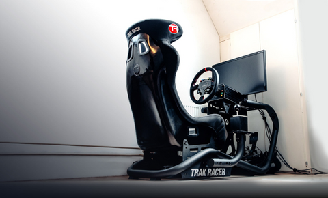 Trak Racer TR8 Pro Simulator with accessories including direct drive wheel and pedals