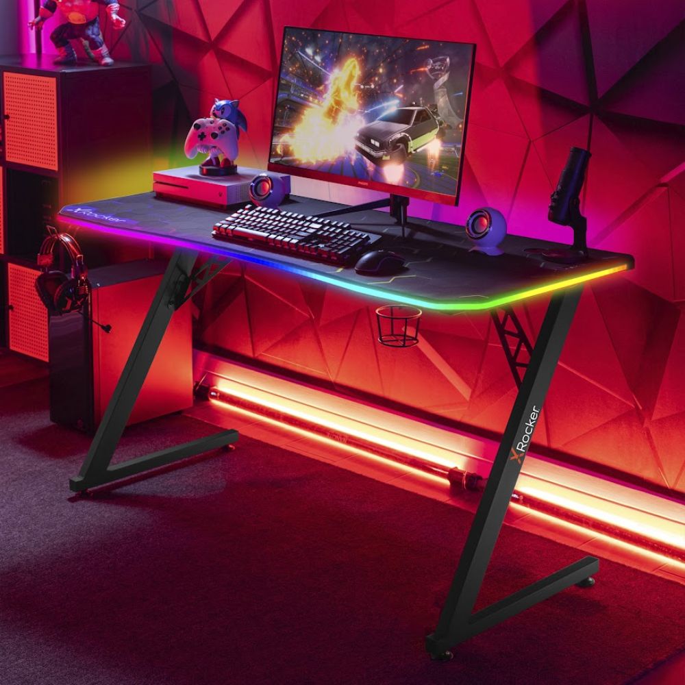X Rocker Pulsar RGB XL Gaming Desk