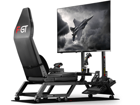 f-gt flight cockpit with monitor and accessories