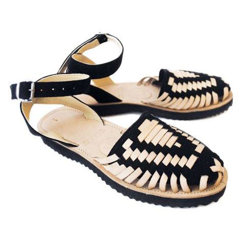 black huarache sandals women's
