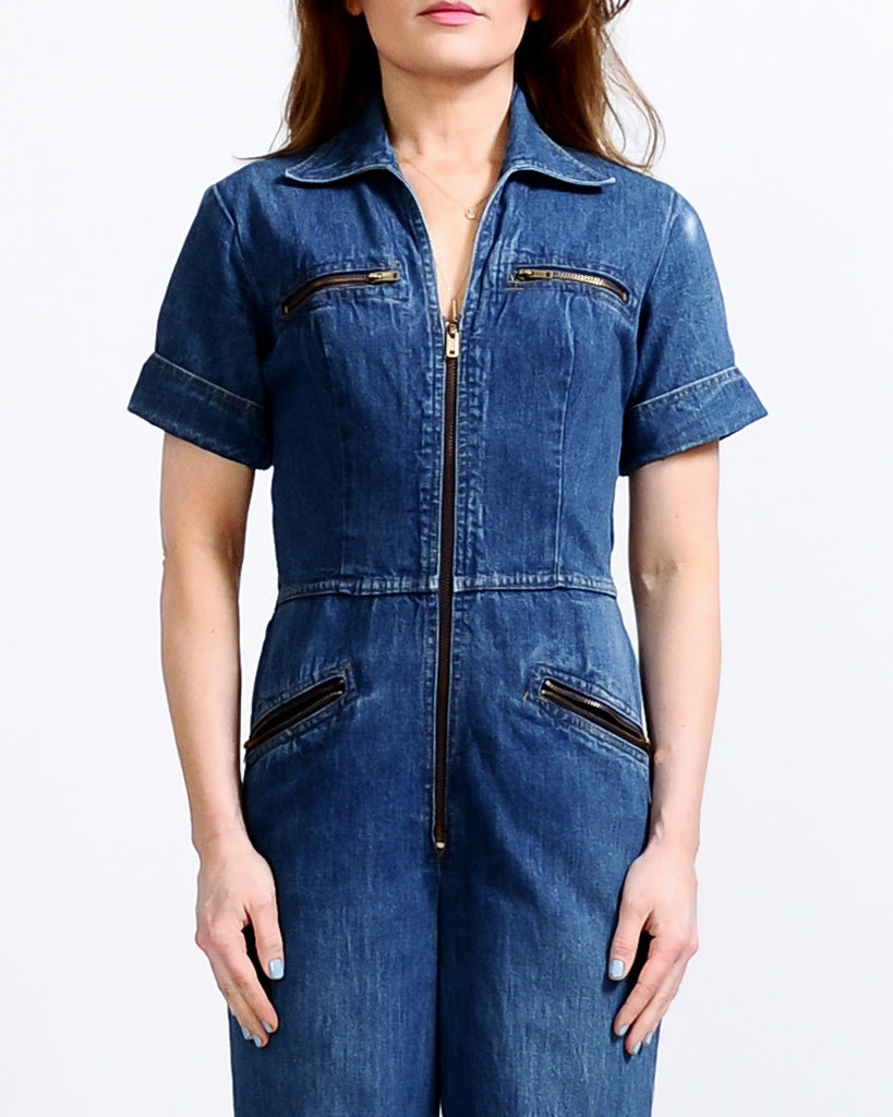 Denim Bell Bottom Jumpsuit – Tin Roof Vintage