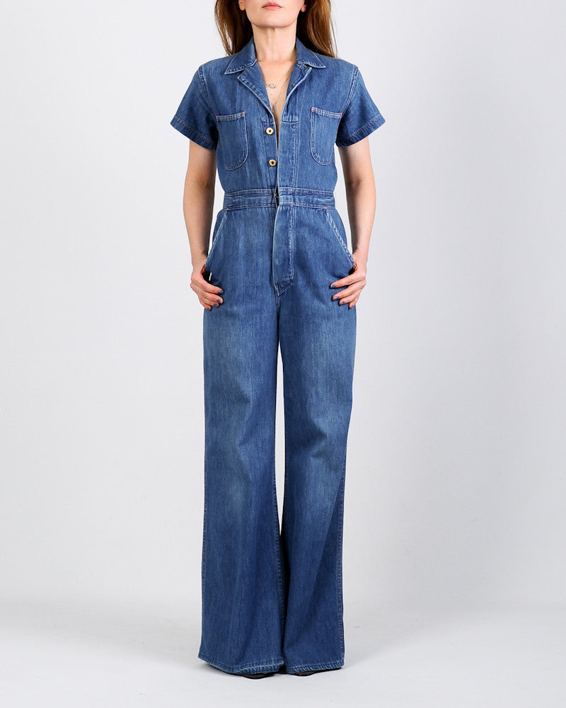 70s Denim Bellbottom Jumpsuit – Tin Roof Vintage