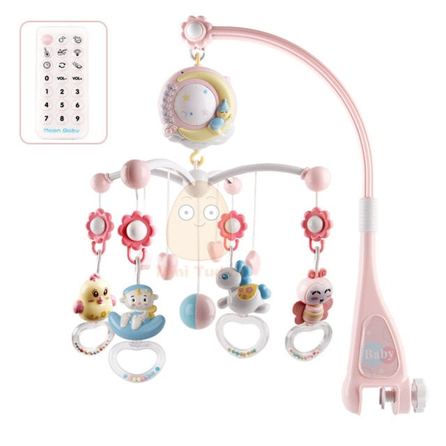 Baby Rattles Crib Mobiles Toy Holder Rotating Crib Mobile Bed