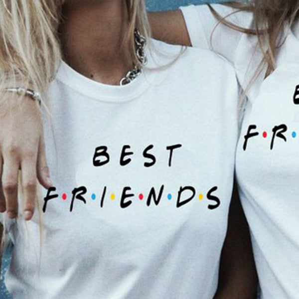 Best Friends Graphic Tees Women 80s T Shirt 90s Fashion Grunge T