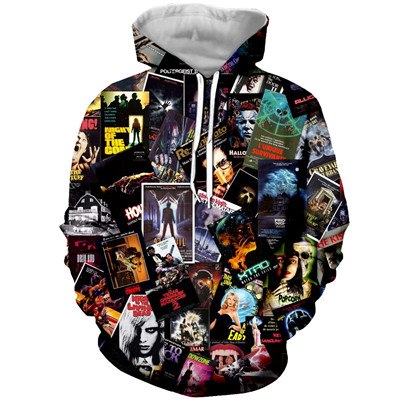 3d horror hoodies
