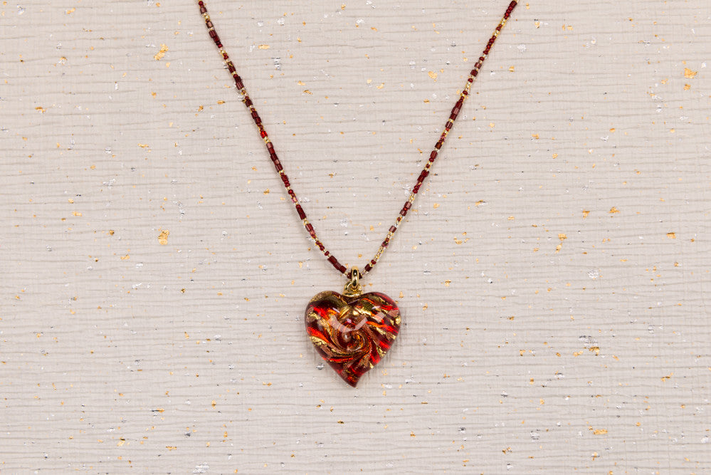Murano Heart Necklace – MIM Store Online