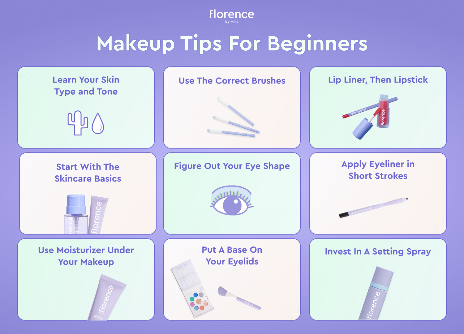 Makeup Tips for Beginners by florence by mills